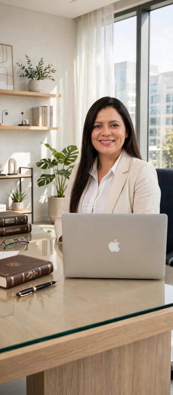 Rosa Chira, abogada, en su escritorio
